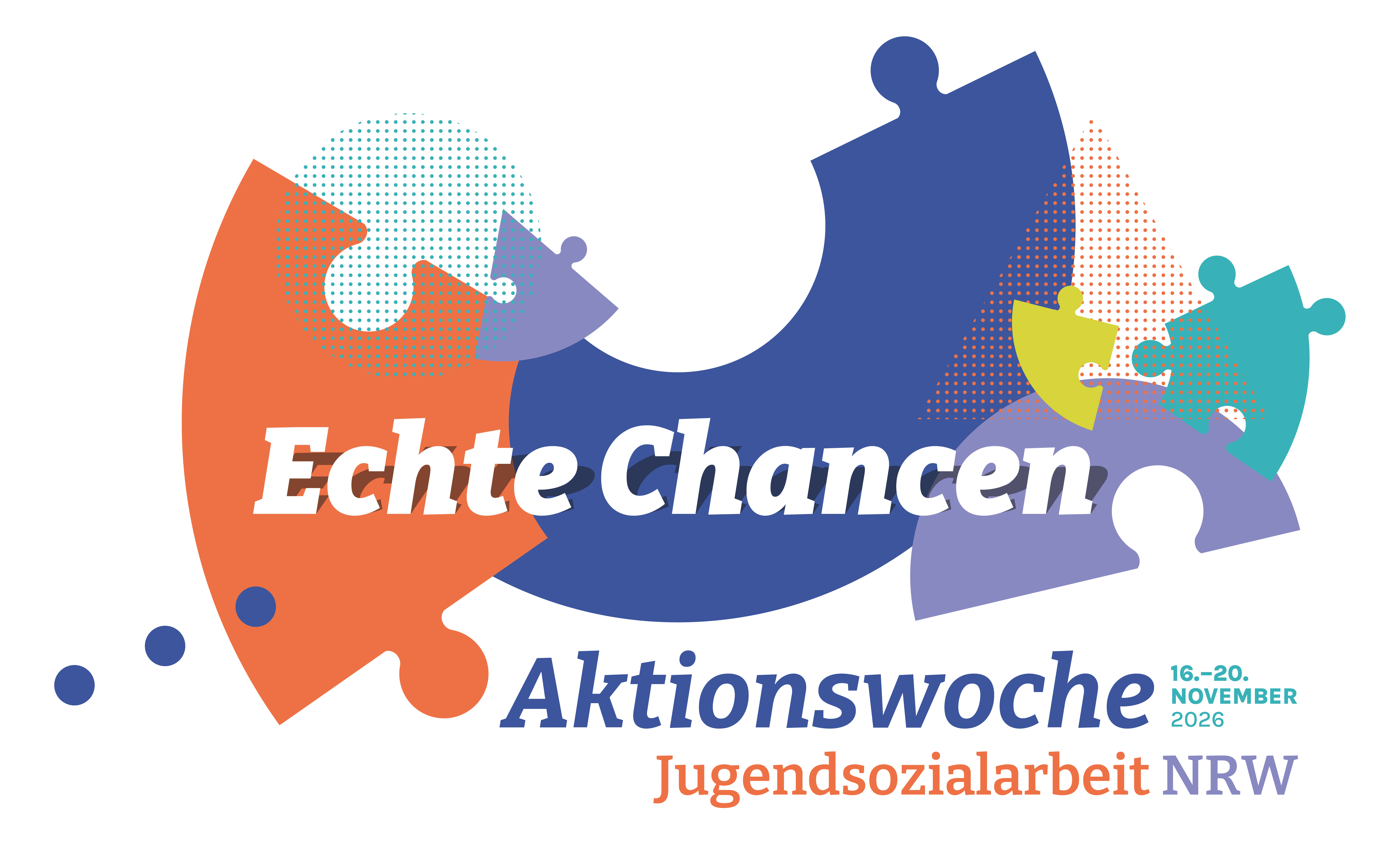 Farbige Formen mit Text